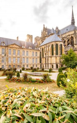 gardens in reims city, france