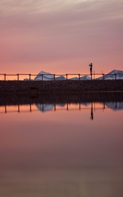 haut savoie lake sunset
