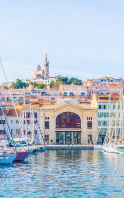 basilique notre dame de la garde overlooking port vieux in marse
