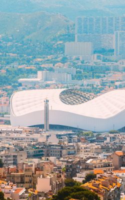 cityscape of marseille, france. urban background