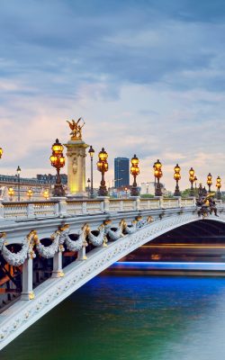 paris. image of the alexandre iii bridge located in paris, franc