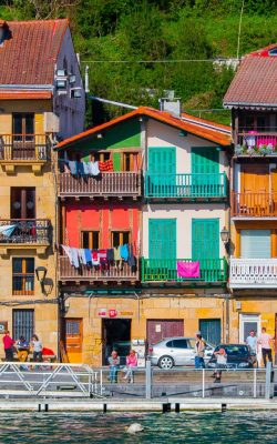 fishermen town of pasaia at the basque country.