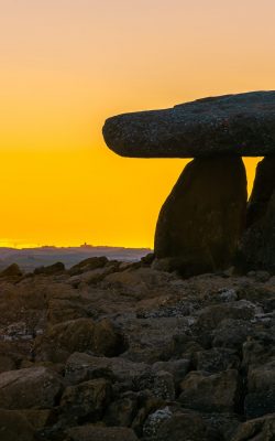 dolmen of chabola de la hechicera, elvillar, basque country, spa