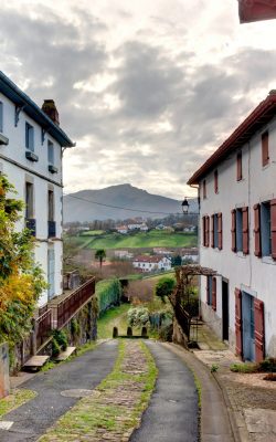 sare, french basque country, hdr image