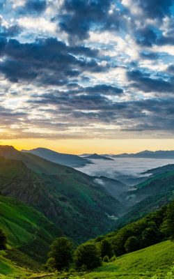 sonnenaufgang col d'ispéguy montagne basque